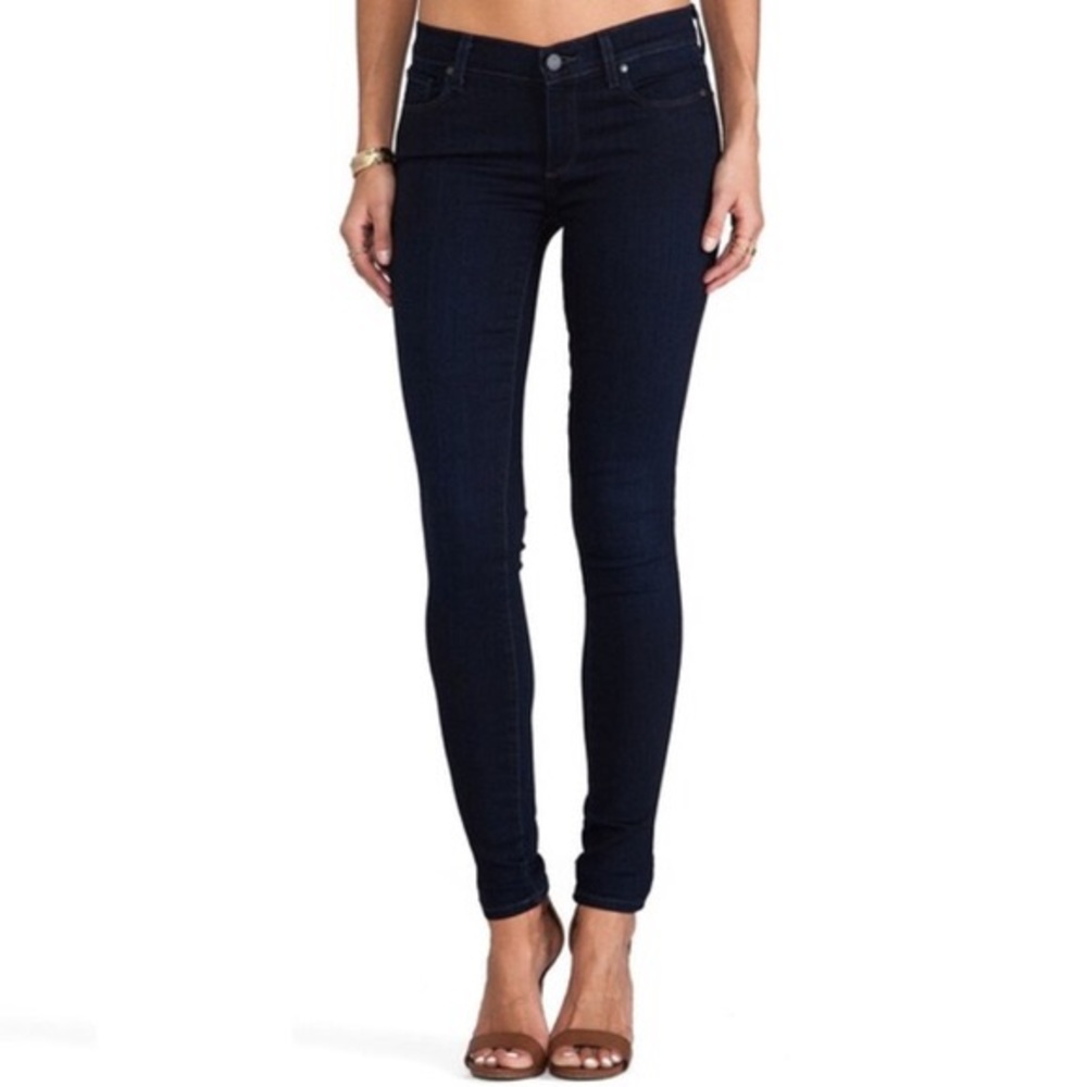 Paige Peg Skinny Jeans Dark Wash